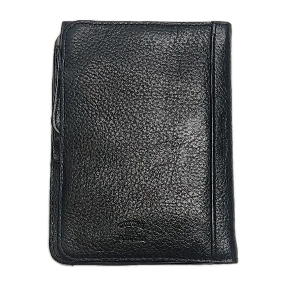 Cutter & Buck Passport Wallet Organizer Religious Cross Black Leather  6
